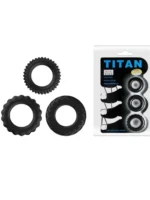 Set prstenova za penis i testise - Titan X3 Blue - Image 2