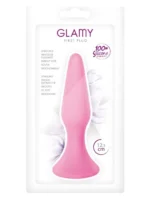 Silionski analni plug - Glamy First Pink M