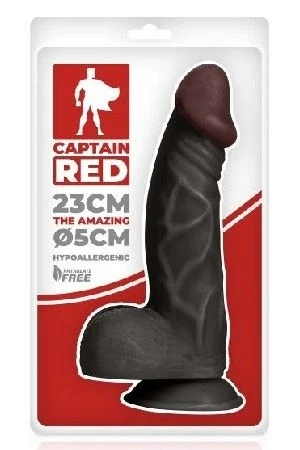 Veliki crni dildo - Captain Red 23 cm