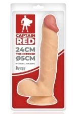 Veliki realni dildo - Captain Red 24 cm