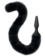 Analni silikonski plug sa Repom - Caress Black - Image 3