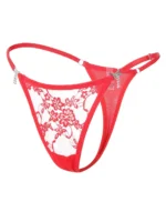 Crvene čipkane tange - Strass - Image 3