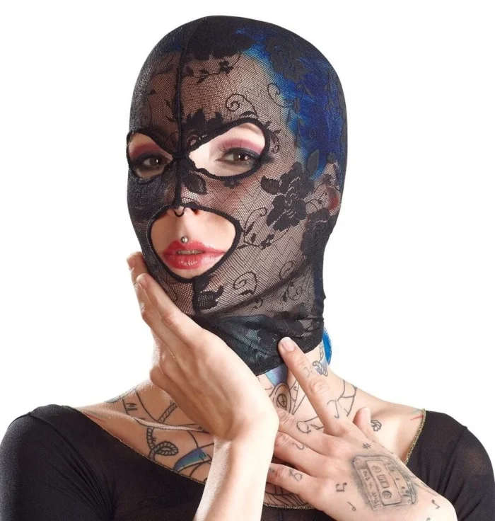 Erotska Čipkana Maska za Glavu - Bad Kitty Head Mask - Слика 3