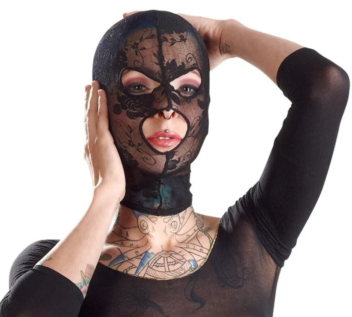 Erotska Čipkana Maska za Glavu - Bad Kitty Head Mask - Слика 4