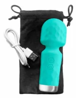 Klitoralni punjiv vibrator - Mini Wand Zeleni - Image 4