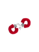 Metalne lisice sa krznom - Sweet Caress Red - Image 2