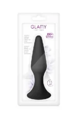 Silikonski analni plug - Glamy First Black L