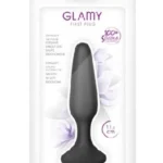 Silionski analni plug - Glamy First Black S