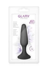 Silionski analni plug - Glamy First Black S