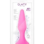 Silikonski analni plug - Glamy First Pink L