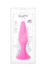 Silikonski analni plug - Glamy First Pink L