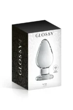 Stakleni analni plug - Glossy 25 Clear