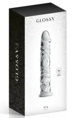 Stakleni Dildo - Glossy Dildo 4 Clear