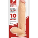 Veliki realistični vibrator - Captain Red 31 cm